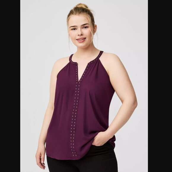 Torrid Georgette Embellished Tank - Picture 1 of 7
